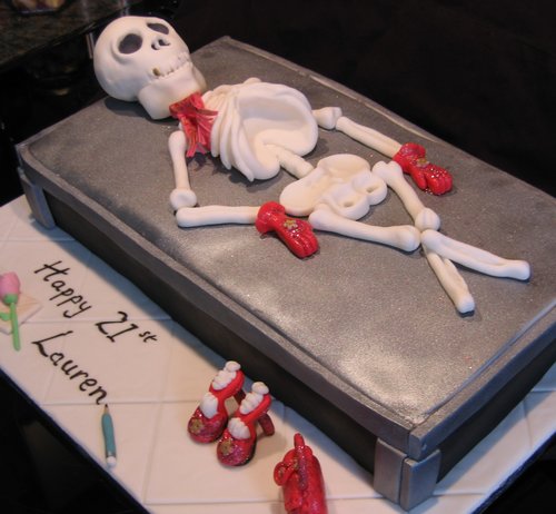 Skeleton 21st Birthday Cake from 75
